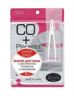 Уход за кожей лица Маска Japan Gals CO и Placenta facial Essence Mask 7 шт