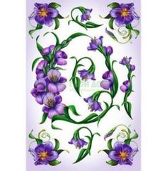 Пленка самоклеющаяся Наклейки Decoretto Фиолетовые цветы (FI 5004)
