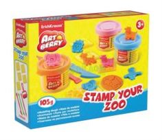 Набор для творчества Erich Krause Stamp Your Zoo пластилин на раст основе