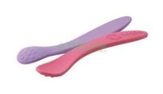 Детская посуда и аксессуары Ложка Oogaa силиконовая 2шт фиолет розов 18см (S822)