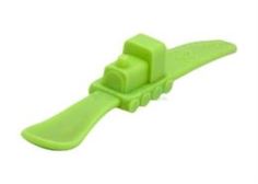 Детская посуда и аксессуары Ложка Oogaa силиконовая зеленая поезд 18см (S841)