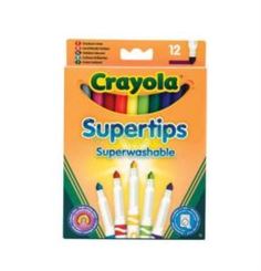 Наборы для рисования Crayola 12 тонких фломастеров Супертипс ярких цветов (7509)