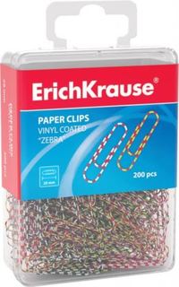 Степлеры, скрепки СКРЕПКИ ЗЕБРА .28 ММ.В ПЛАСТ.КОРОБОЧКЕ (19745) Erich Krause