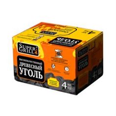 Аксессуары и розжиг Уголь древесный SuperGrill коробка 4кг