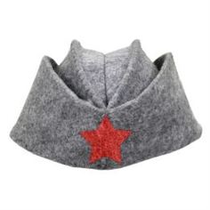 Банный текстиль, шапки, коврики, рукавицы Шапка "Пилотка" со звездой "Hot Pot" /20