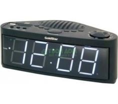 Часы с радиоприемником Магнитола GoldStar GA-15FMDU Black white