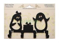 Принадлежности для ванной Крючок Duck and dog 4х-рожковый крючок забавные пингвины (CR4-03)