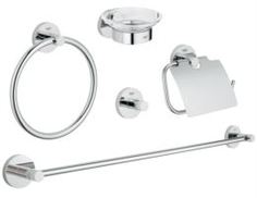 Принадлежности для ванной Набор аксессуаров GROHE Essentials (5 предметов), хром (40344001)
