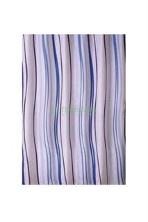 Шторки Штора для ванной комнаты Primanova Aurora с вертикальным рисунком волной (голубая)180х200 см
