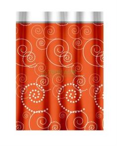 Шторки Штора для ванной комнаты Primanova Maison с спиральным рисунком (оранжевая)180х200 см