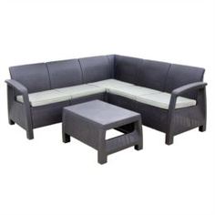 Комплекты мебели Комплект мебели - угловой диван+стол Keter (227815)