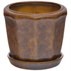 Кашпо, горшки, балконные ящики Горшок для цветов Элитная керамика №20 коричневый 18 см