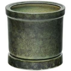 Кашпо, горшки, балконные ящики Горшок для цветов Элитная керамика цилиндр зеленый 20.5 см