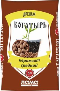 Удобрения, грунты, средства по уходу Керамзит средний Богатырь дренаж 5 л Лама Торф