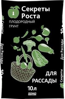 Удобрения, грунты, средства по уходу Грунт Секреты роста для рассады 10 л Лама Торф