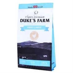 Сухой корм для собак Корм для щенков Dukes Farm для крупных пород, курица 12 кг