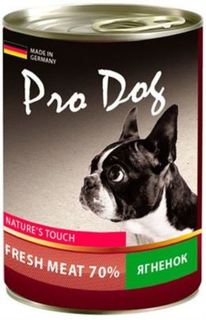 Влажный корм и консервы для собак Корм для собак Pro Dog ягненок, 400 г