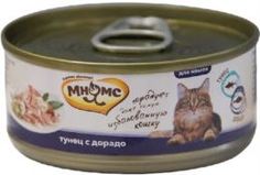 Влажный корм и консервы для кошек Корм для кошек МНЯМС Тунец с дорадо в нежном желе 70г
