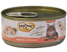 Влажный корм и консервы для кошек Корм для кошек МНЯМС Курица с лососем в нежном желе 70г