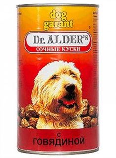 Влажный корм и консервы для собак Корм для собак Dr. Alders Дог гарант сочные кусочки в соусе говядина 1230 г