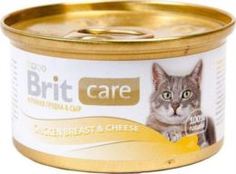 Влажный корм и консервы для кошек Корм для котят BRIT CARE курица и сыр 80г Brit*