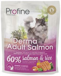 Сухой корм для кошек Корм для кошек PROFINE Derma С лососем 300г