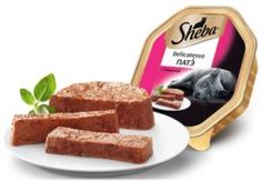 Влажный корм и консервы для кошек Корм для кошек SHEBA Delicatesso Патэ говядина 85г