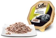Влажный корм и консервы для кошек Корм для кошек SHEBA Delicatesso Фрикассе индейка в соусе бешамель 85г