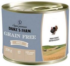 Влажный корм и консервы для собак Корм для собак Dukes Farm Grain free индейка, клюква, шпинат 200 г