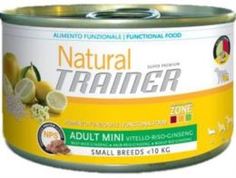 Влажный корм и консервы для собак Корм для собак TRAINER Natural для мелких и миниатюрных пород, говядина, рис 150 г