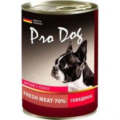 Влажный корм и консервы для собак Корм для собак PRO DOG Говядина 400 г