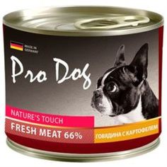 Влажный корм и консервы для собак Корм для собак PRO DOG Картофель 200 г