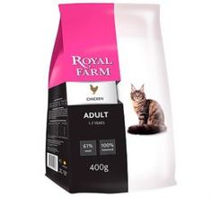 Сухой корм для кошек Корм для кошек ROYAL FARM курица 400г