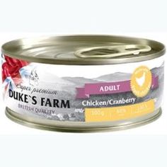 Влажный корм и консервы для кошек Корм для кошек DUKES FARM курица с клюквой 100г