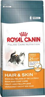 Сухой корм для кошек Корм для кошек ROYAL CANIN Hair & Skin 33 для чувствительной кожи и для улучшения шерсти, птица 2кг