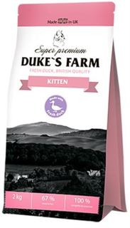 Сухой корм для кошек Корм для котят DUKES FARM утка 2кг