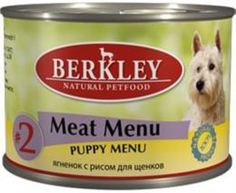 Влажный корм и консервы для собак Корм для щенков Berkley №2 Мясное меню 200г