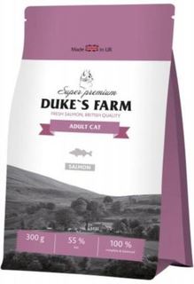 Сухой корм для кошек Корм для кошек DUKES FARM лосось 300г