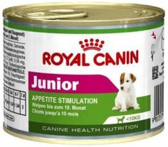 Влажный корм и консервы для собак Корм для щенков Royal Canin Junior птица 195г