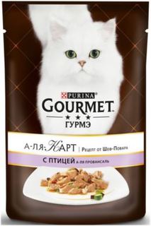 Влажный корм и консервы для кошек Корм для кошек GOURMET AlaCarte Домашняя птица и овощи в подливе 85г