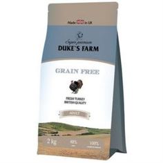 Сухой корм для собак Корм для собак Dukes Farm Беззерновой, индейка 2 кг