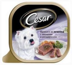 Влажный корм и консервы для собак Корм для собак Cesar фрикассе из ягненка с овощами и розмарином 100 г