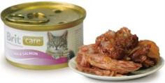 Влажный корм и консервы для кошек Корм для кошек BRIT Care Тунец с лососем 80г Brit*