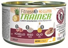 Влажный корм и консервы для собак Корм для собак TRAINER Fitness3 для мелких пород, ягненок, рис, 150 г