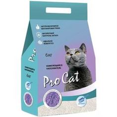Наполнители Наполнитель Pro Cat С запахом лаванды комкующийся 6 кг