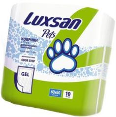 Пеленки, подгузники, салфетки Коврик для кошек и собак Luxsan Premium Gel 60х60 см 10 шт