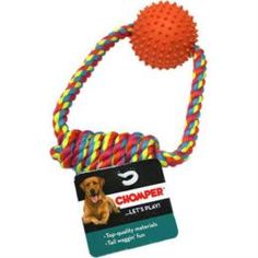 Игрушки Игрушка для собак CHOMPER Мяч с ручкой из каната