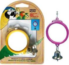 Домики, игрушки, кормушки и аксессуары для птиц Игрушка для птиц PENN PLAX Зеркало с колокольчиком