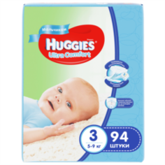 Детские подгузники Подгузники Huggies Ultra Comfort для мальчиков 3 (5-9кг), 94 шт