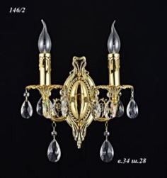 Бра Catic 146/2 черненое золото/хрусталь